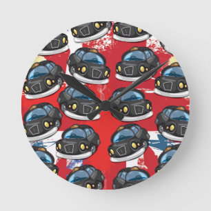 Londoner Black Cab Runde Wanduhr