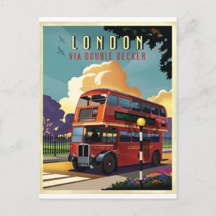 Londoner Bus Postkarte