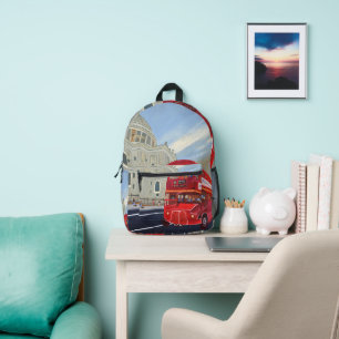 Londoner Bus-Rucksack Bedruckter Rucksack