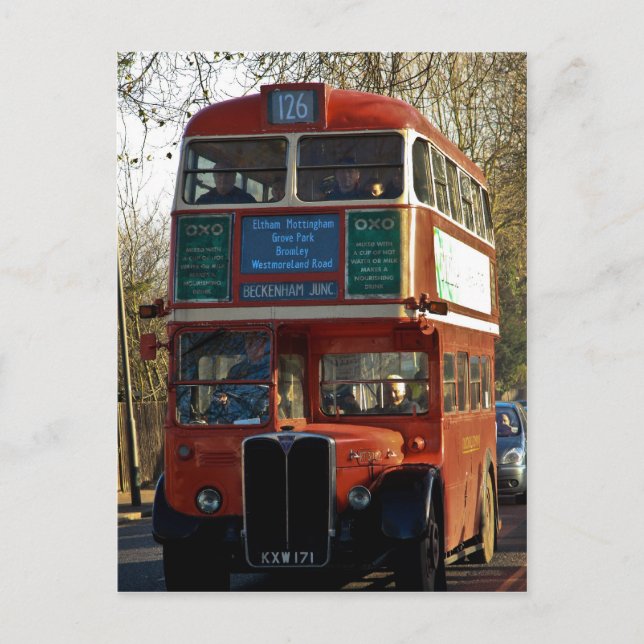 Londoner Bus - Vintag Postkarte (Vorderseite)