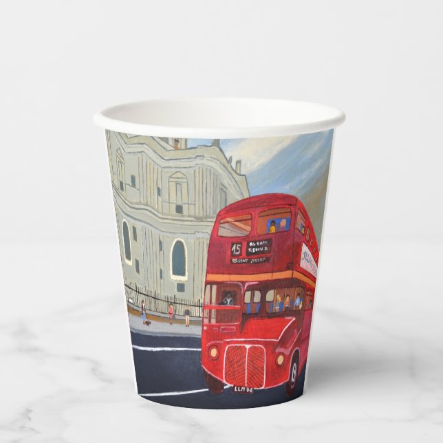 Londoner Busbecher Pappbecher (Vorderseite)