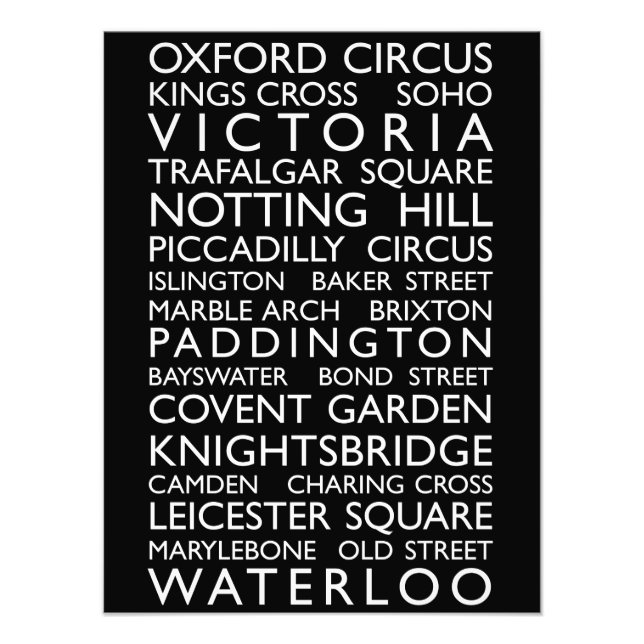 Londoner Buslinie (Bus Blind) Fotodruck (Vorne)