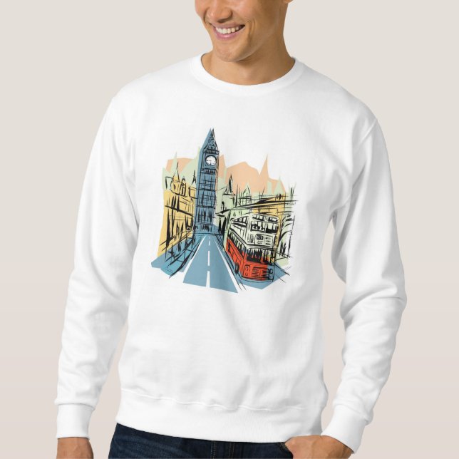 Londoner City scape Typ Sweatshirt (Vorderseite)
