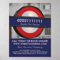 Londoner City Taxi-Zeichenwerbung