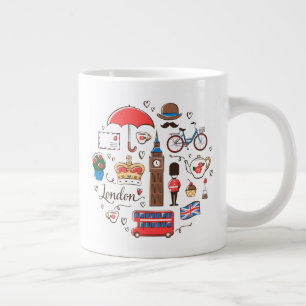 Londoner Doodles Jumbo-Tasse