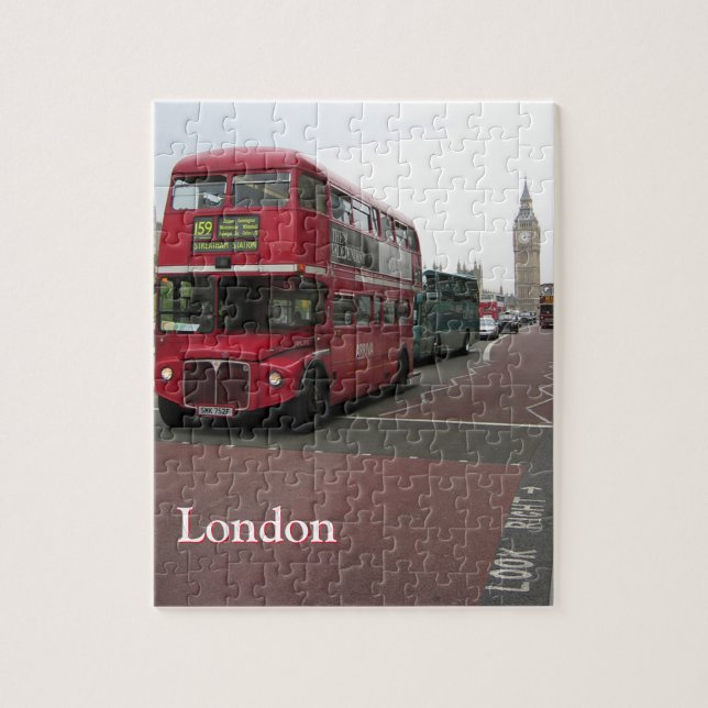 Londoner Doppeldecker-Bus Puzzle (Vertikal)