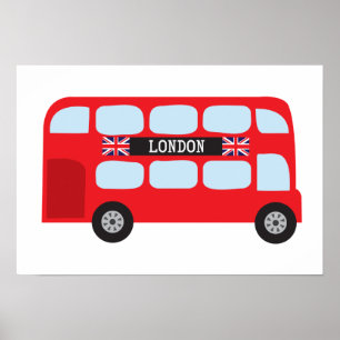 Londoner Doppeldeckerbus Poster