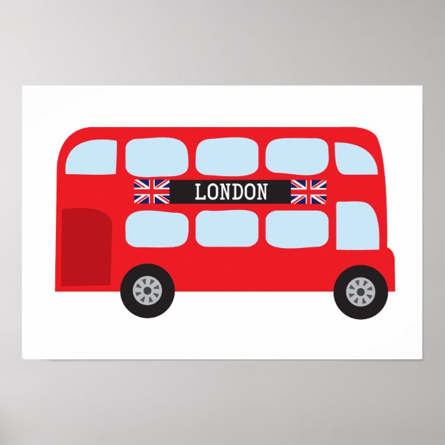 Londoner Doppeldeckerbus Poster (Vorne)