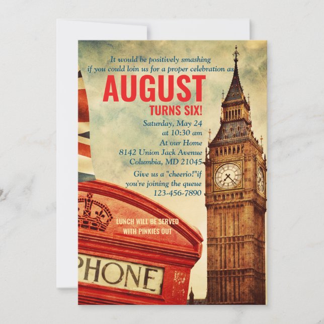 Londoner Einladung (Vorderseite)