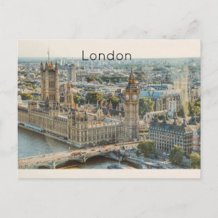 Londoner House Big Ben Postcard Postkarte