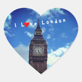 Londoner Liebe Herz-Aufkleber