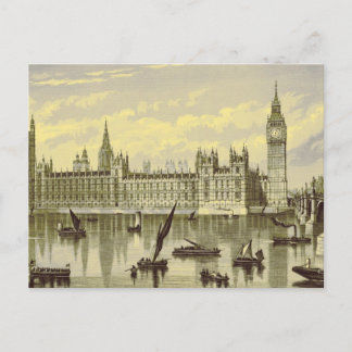 Londoner Parlament Big Ben Thames Westminster 1800 Postkarte