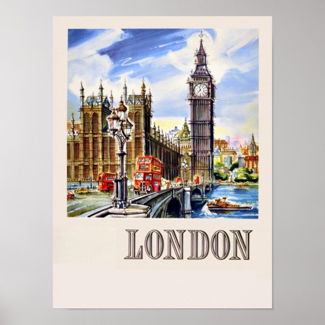Londoner Reiseplakat Poster (Vorne)