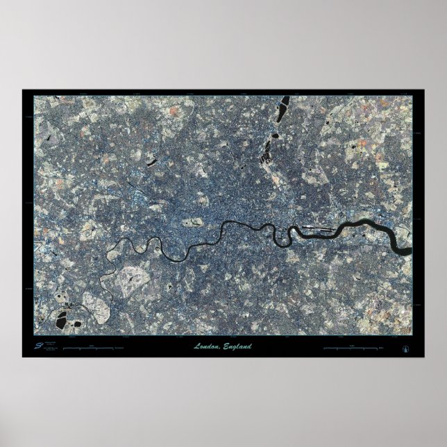Londoner Satellitenposter Poster (Vorne)