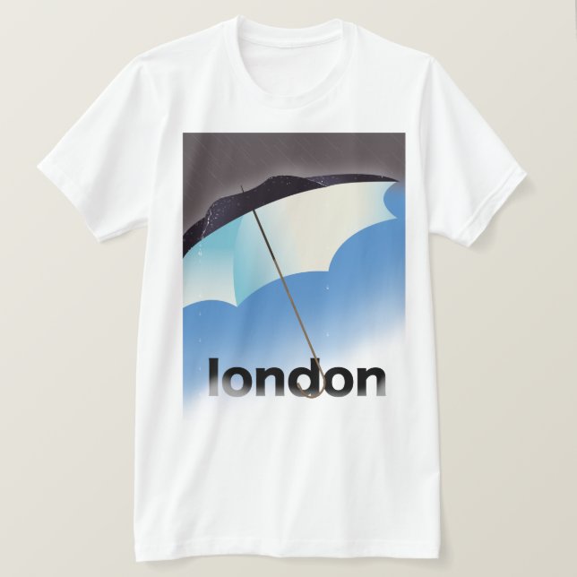 Londoner Schirmplakat T-Shirt (Design vorne)