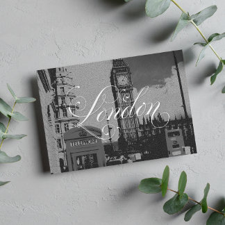 Londoner Sehenswürdigkeit Vintages Schwarz-weißes  Postkarte
