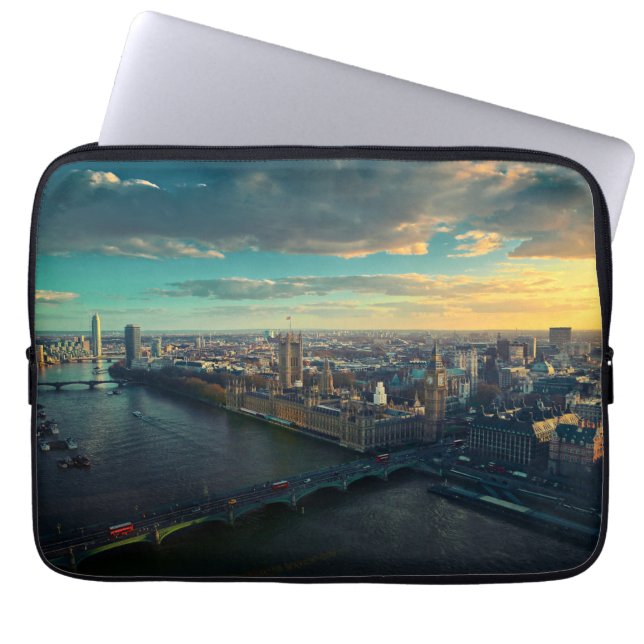 Londoner Skyline Laptopschutzhülle (Vorderseite)