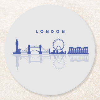 Londoner SKyline-Untersetzer Runder Pappuntersetzer