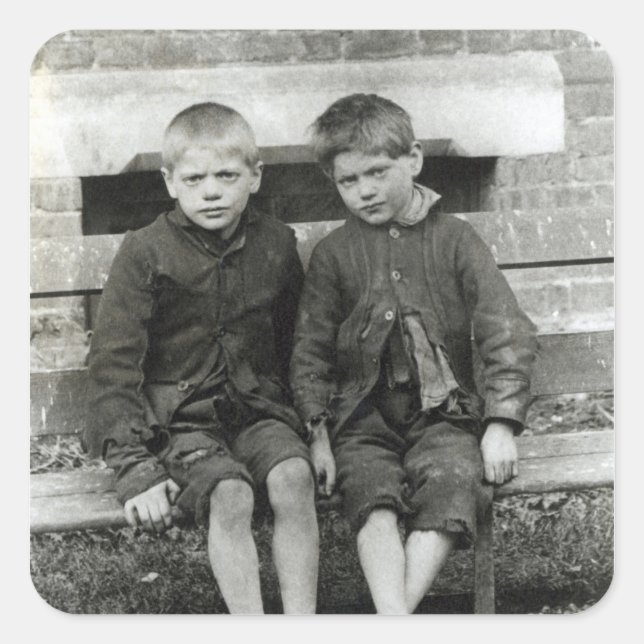 Londoner Slums, The Boys Quadratischer Aufkleber (Vorderseite)