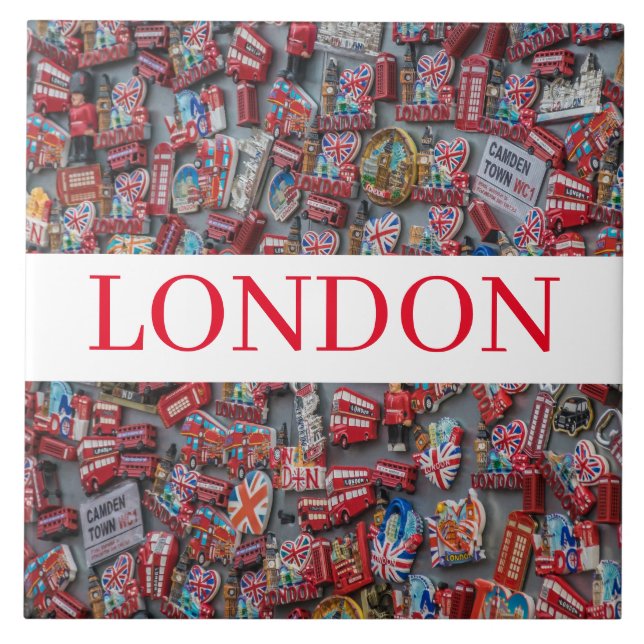 Londoner Souvenirs Keramik Foto Fliesen (Vorderseite)