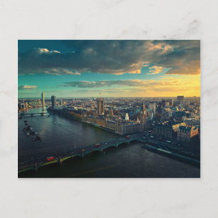Londoner Stadtbild mit Sunset Postkarte