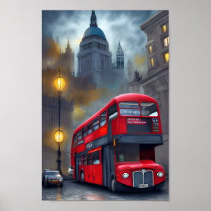 Londoner Stadtbus Poster