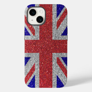 Londoner Style Glitzer Flag Britische Union Jack Case-Mate iPhone 14 Hülle