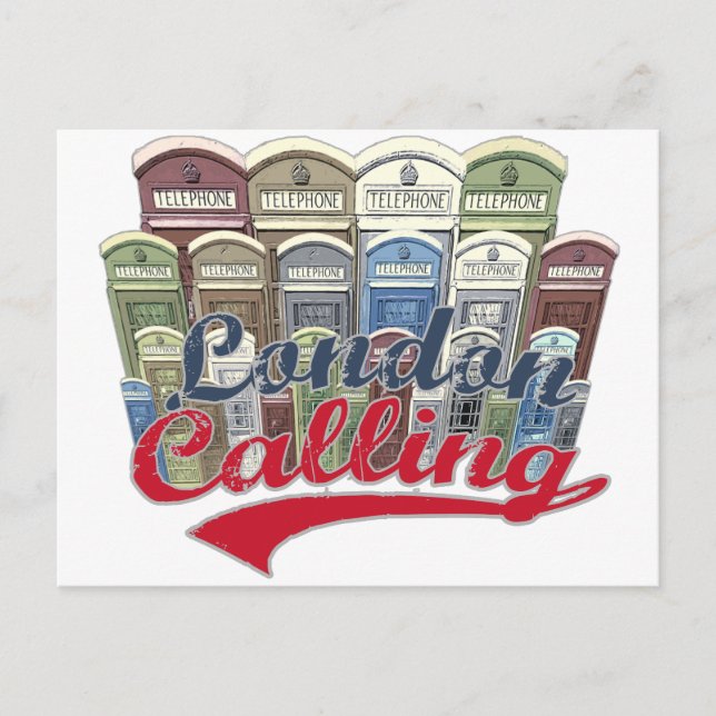 Londoner T - Shirt Postkarte (Vorderseite)