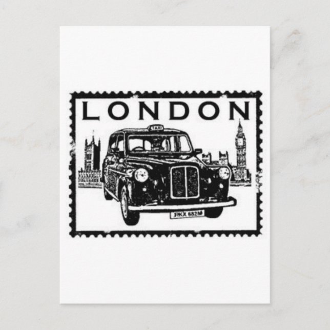 Londoner Taxi Postkarte (Vorderseite)