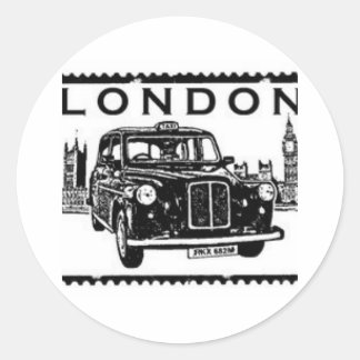 Londoner Taxi Runder Aufkleber