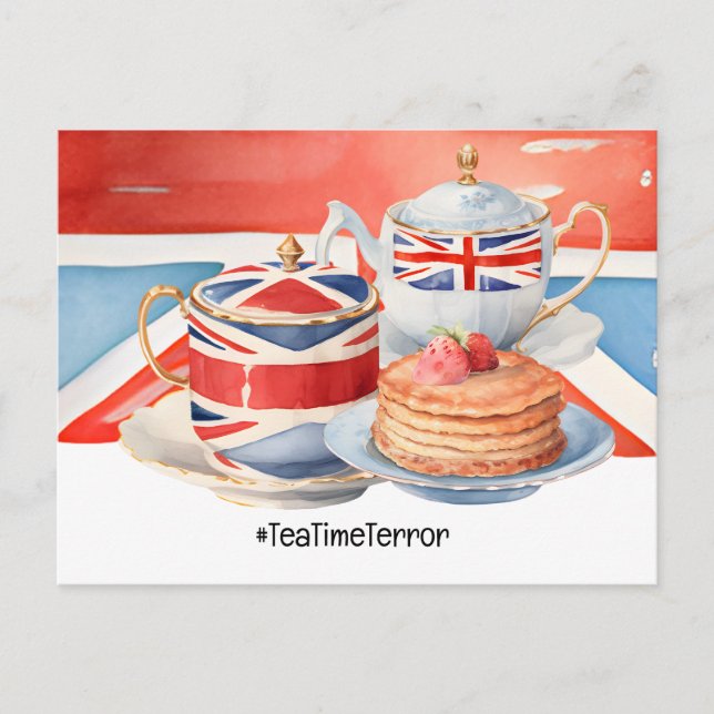 Londoner Teezeit Postkarte (Vorderseite)