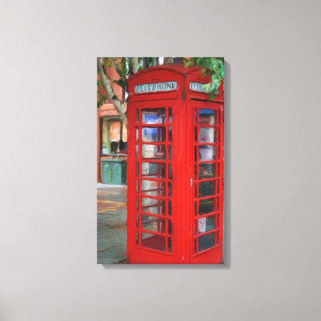 Londoner Telefonkabine Canvas Print Leinwanddruck (Vorderseite)