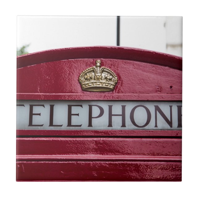 Londoner Telefonkabine Red Fliese (Vorderseite)