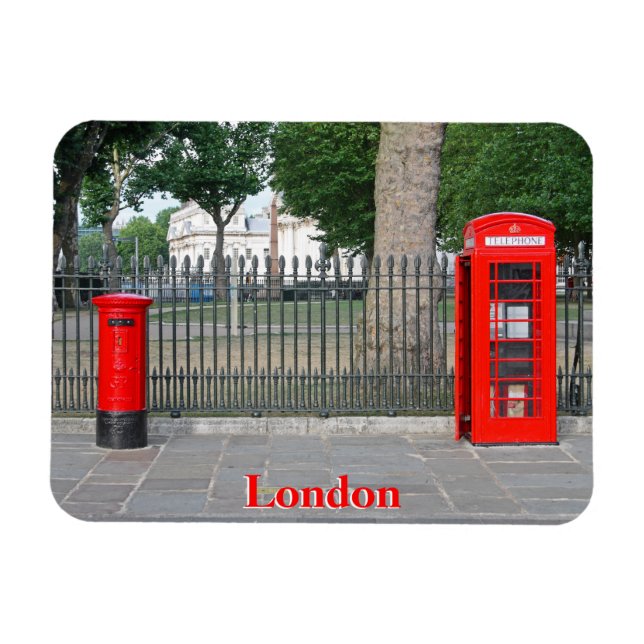 Londoner Telefonkabine und Postbox Magnet (Horizontal)