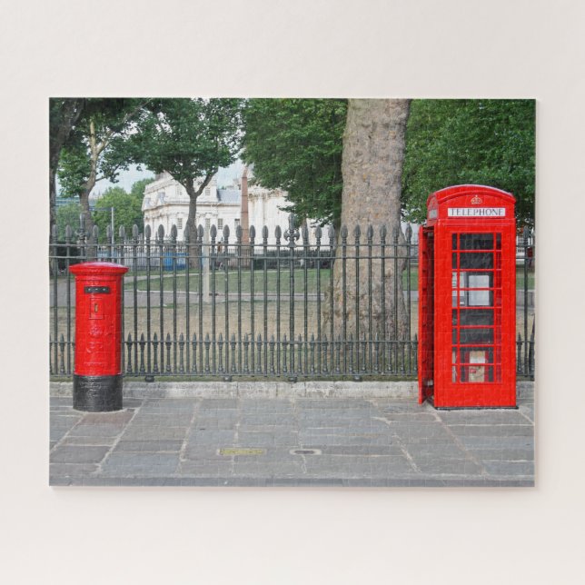 Londoner Telefonkabine und Postbox Puzzle (Horizontal)