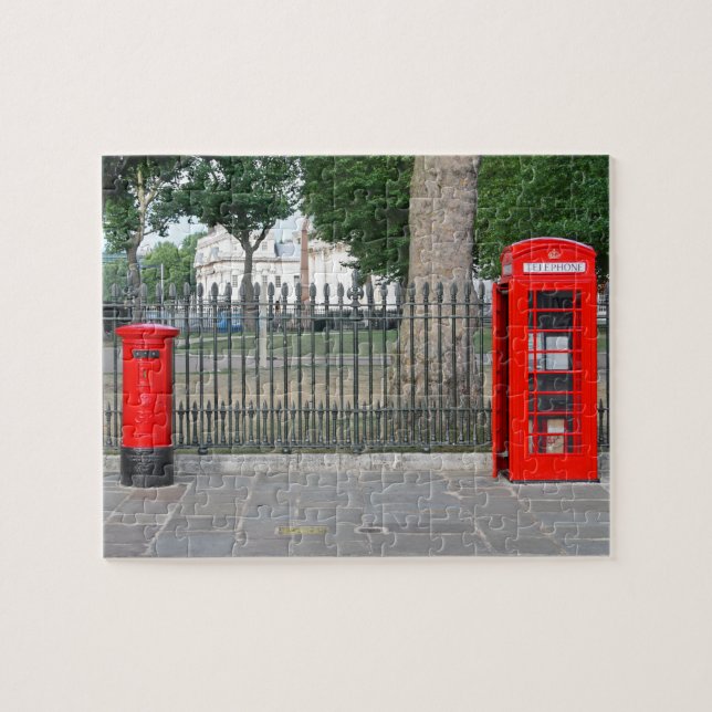 Londoner Telefonkabine und Postbox Puzzle (Horizontal)