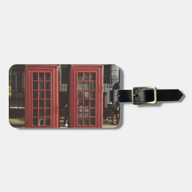 Londoner Telefonzelle Gepäckanhänger (Vorderseite horizontal)