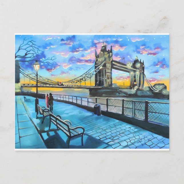 Londoner Themse Postkarte (Vorderseite)