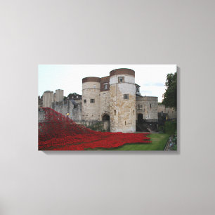 Londoner Turm mit Keramik Poppies - Leinwand