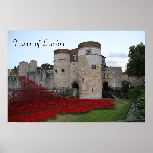 Londoner Turm mit Keramik Poppies - Poster (Vorne)
