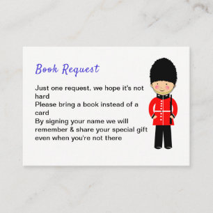 Londoner Union Jack Theme Baby Showbuchanfrage Begleitkarte