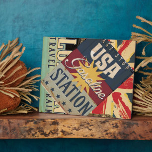 Londoner Vintage-Poster besuchen Fotoplatte