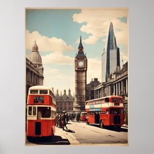 Londoner Vintage-Poster Poster
