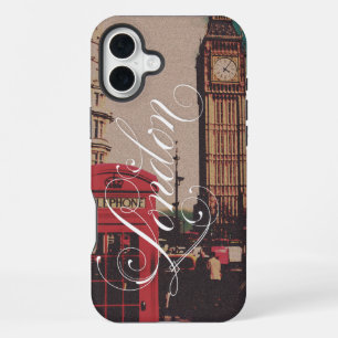 Londoner Wahrzeichen Vintage-Foto iPhone 16 Plus Hülle