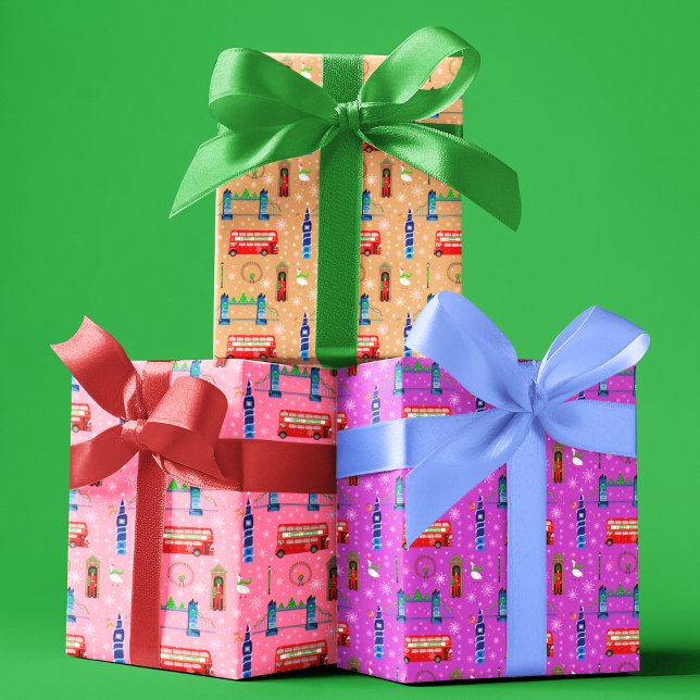 Londoner Weihnachtsgeschmack Geschenkpapier Set (Von Creator hochgeladen)