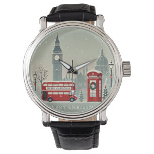 Londoner WeihnachtsWeihnachten   Big Ben & Festive Armbanduhr