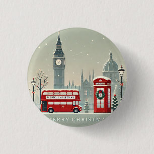 Londoner WeihnachtsWeihnachten   Big Ben & Festive Button