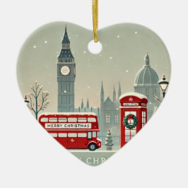 Londoner WeihnachtsWeihnachten | Big Ben & Festive Keramik Ornament