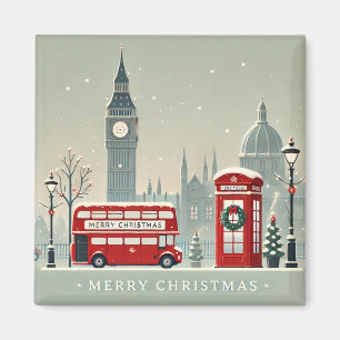 Londoner WeihnachtsWeihnachten   Big Ben & Festive Magnet