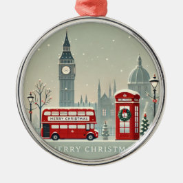 Londoner WeihnachtsWeihnachten | Big Ben & Festive Ornament Aus Metall